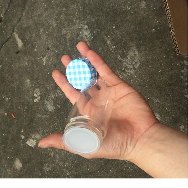 

47*90*34mm 100ml glass gift bottles sile ser screw aluminium cap empty bottles glass jars leakproof containe jllaao