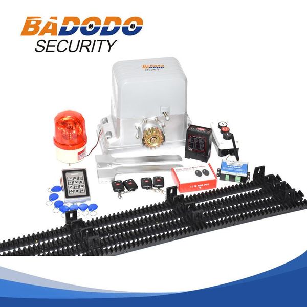 

4 keyfobs electric sliding gate opener gate motor kit set with 6 or 7m nylon racks(lamp, pcell, keypad, button optional
