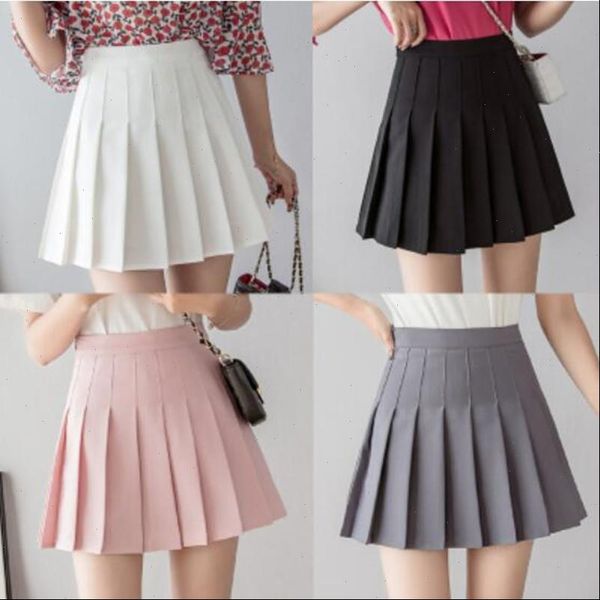 

short skirt mini pleated clothes white skirts womens harajuku fashion 2021 summer the new black high waist streetwear vintage