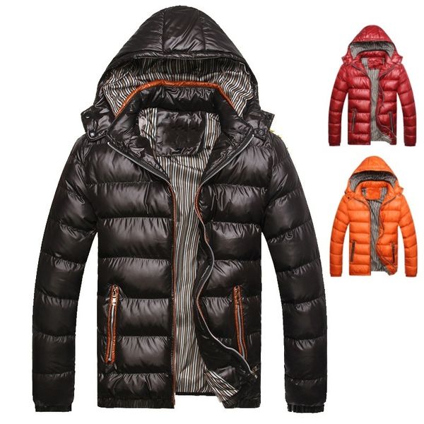 

2020 winter men's coats warm thick male jackets padded casual hooded parkas men overcoats mens brand clothing 5xl, Black
