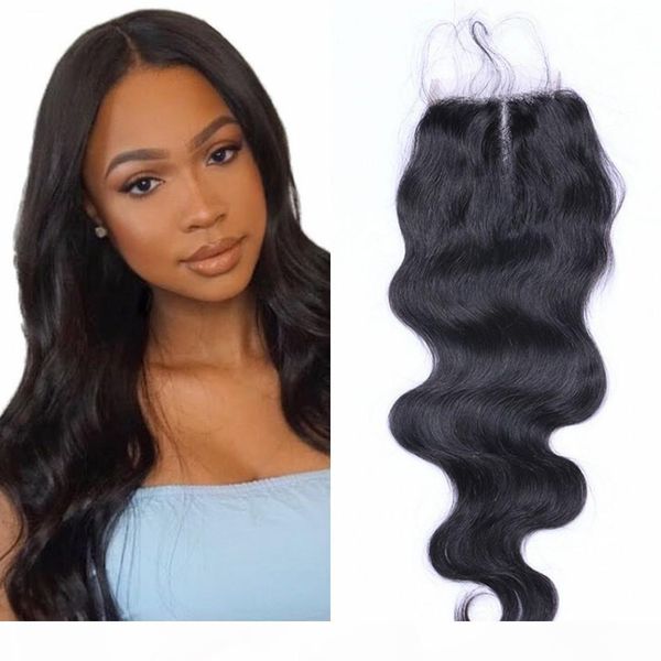 

brazilian human hair closure body wave closure 8-20 inch virgin hair 4*4 lace closure pieces hand tied, Black;brown