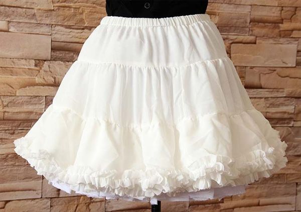 

женщины юбки сладкий белый мягкий пятислойной лолита petticoat туту юбка перевозка груза падения высокого качества, Black