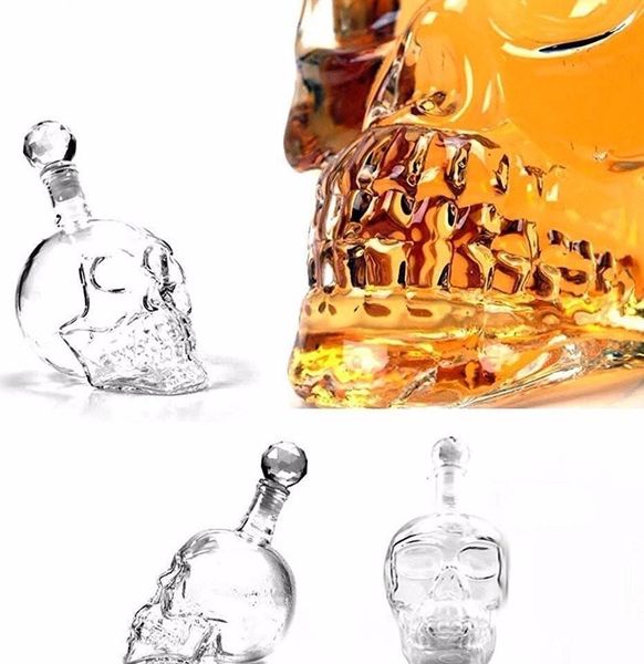 

creative crystal skull head bottle whiskey vodka wine decanter bottle whisky glass beer glass spirits cup water gla jllisc trustbde
