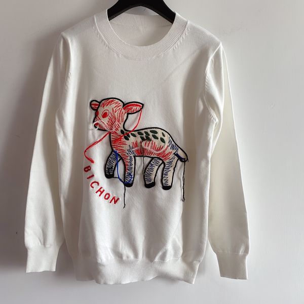 

905 бесплатная доставка 2020 марка same стиль regular crew neck с длинным рукавом kint свитер черный белый свитер top цянь, White