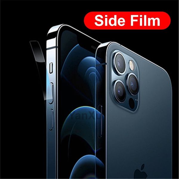 

100pcs tpu hydrogel rim film hd transparent for iphone12/12promax mobile phone side film protective ultra-thin for iphone 12mini