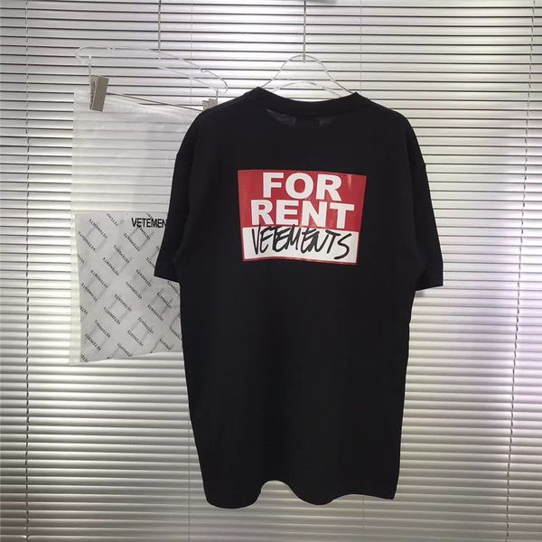 

2021 new for rent streetwear oversized tees men women summer high-quality cotton vetements t shirt short sleeve 956e, White;black