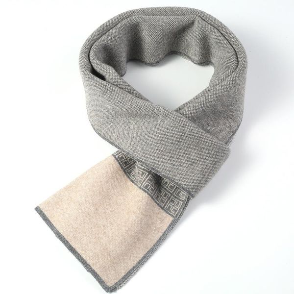 

new men's knitted artificial cashmere scarf warm autumn winter all-match fashion european american style bufanda, Blue;gray