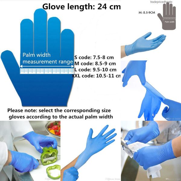 

anti-skid rubber nitrile gloves bacteria-proof disposable latex anti-acid glove househol pman