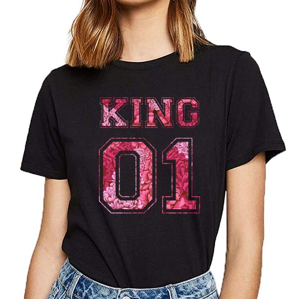 

t shirt women 01 king and queen funny harajuku print female tshirt sport hooded sweatshirt hoodie