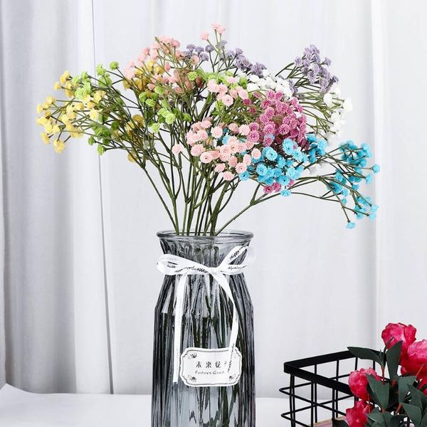 

decorative flowers & wreaths 90 heads artificial false baby's breath gypsophila wedding decoration birthday diy po props flower branch