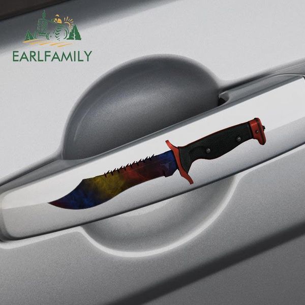 

earlfamily 13см x 9.8cm для csgo bowie knife marble fade водонепроницаемых декаль график царапины заказ печать автомобиль стикер wmtltv