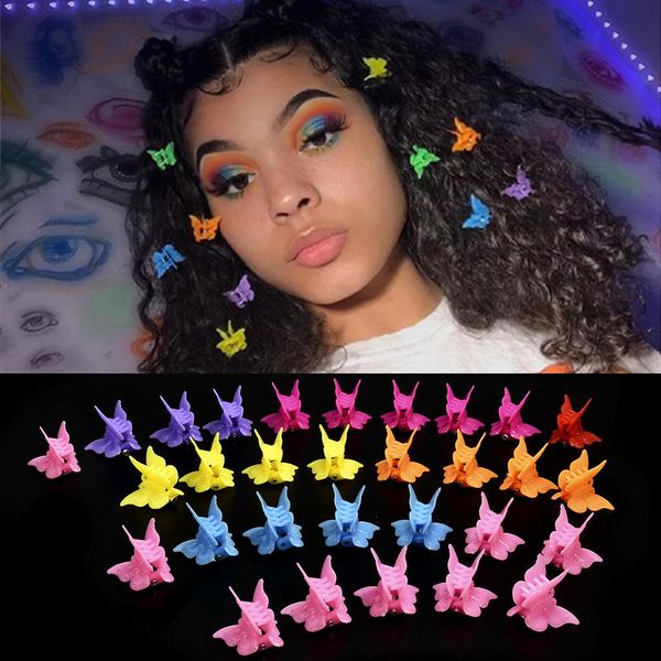 

20/50/100pc mixed color butterfly hair clips grip claw barrettes mini clamps jaw hairpin headdress hair styling accessories tool