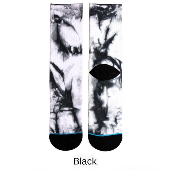

xcreq 2019 хлопок осень зима хлопок мужской галстук краситель средней трубки новые носки socksbasketball совета влажные доски носки личности, Black