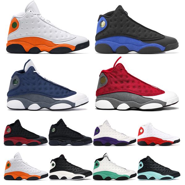 

2020 outdoor basketball shoes 13s red flint white orange hyper royal black cat bred chicago mens sports sneakers trainer fashion