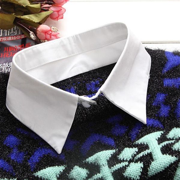 

new fake collar for shirt detachable collars solid shirt lapel blouse men women black white clothes shirt acc qylzux, Blue;red