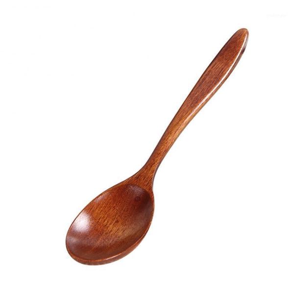 

1pcs wood soup spoons for eating mixing stirring cooking long handle spoon home kitchen dining tableware teaspoons dropshipping1