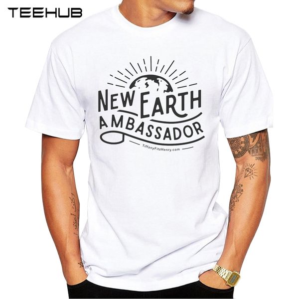 

men's fashion the new earth ambassador printed short sleeve hipster design cool desgin tee sport hooded sweatshirt hoodie men t shirt