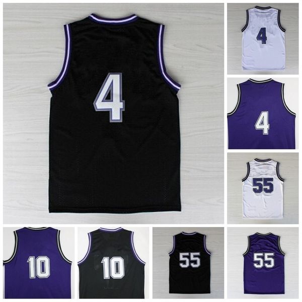 

vintage 10 bibby jersey men fashion 55 williams shirt 4 webber 21 divac black purple white stitched
