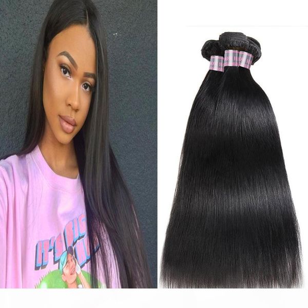 

indian body wave human hair bundles 3 4 5pcs peruvian straight human hair extensions water wave loose deep wave virgin hair weave bundles, Black