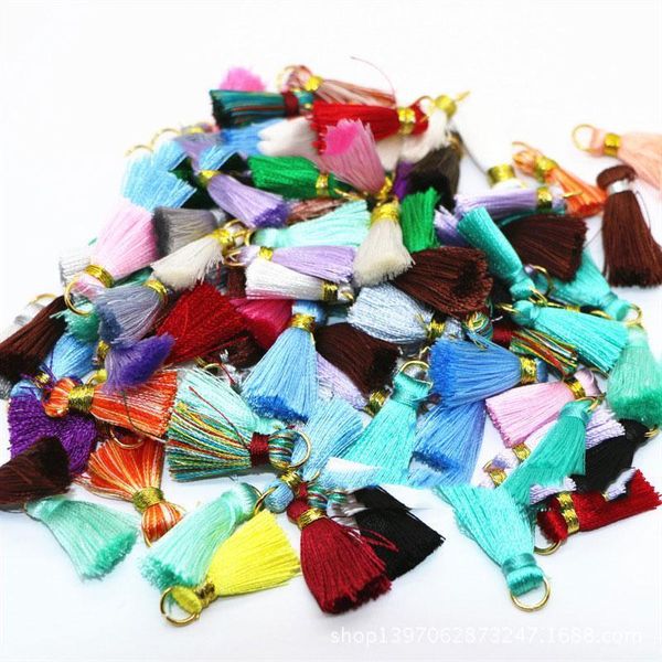 

100pcs lot mini 2cm cloth accessories tassels outer ring sewing tassel trim decorative key tassels for curtains home decoration h qylqxc