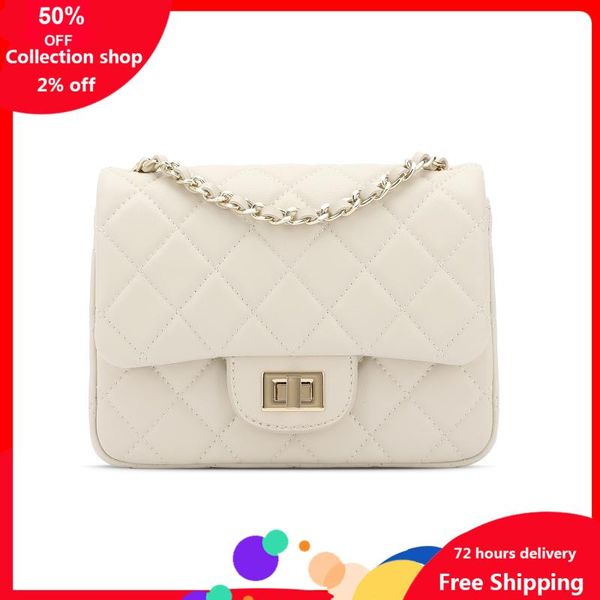 

white chain mini- woman package 2020 genuine leather oblique satchel luxury handbags women crossbody shoulder bags designer sale