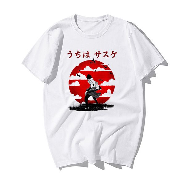 

japan anime naruto uchiha sasuke sunset funny sunset tshirt summer casual hip hop harajuku streetwear hooded sweatshirt hoodie men t shirt