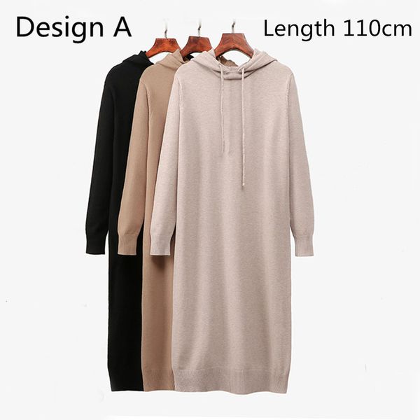 

sweater dress women fashion autumn winter knitted pullovers sweaters long sleeve jumper pull femme sw037 201102, Black;gray