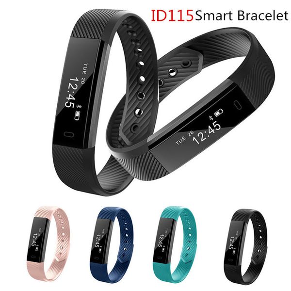 

id115 smart bracelet fitness tracker step counter activity monitor band alarm clock vibration wristband for iphone android phone