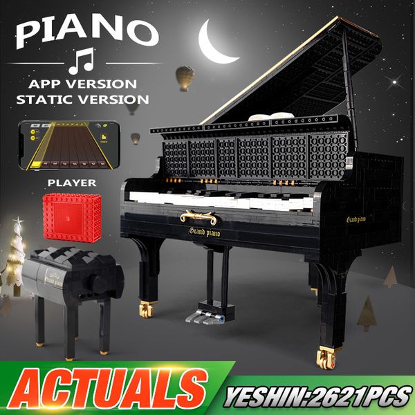 

yeshin creative app control toys the 21323 playble grand piano set assembly model building blocks bricks kids christmas gifts 1008