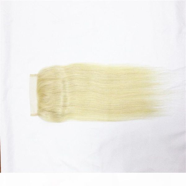 

brazilian straight hair closure part 4x4 lace closure peruvian indian malaysian 100% virgin human hair color #613 8-18inch, Black;brown