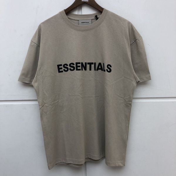 

2021 new fog t-shirt men women cotton apricot gray tee fashion 3d essentials t shirts ke7r, White;black