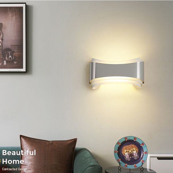 

for modern indoor wall lamp 85-265v led wall mounted sconce light 5w warm white cold white for bedroom corridor stairs lighting khy-w22