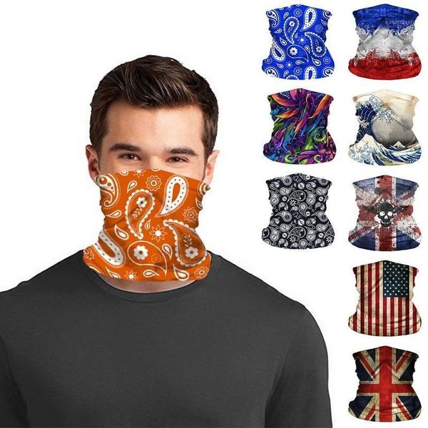 

magic milk silk turban outdoor fishing versatile riding collar men and women multi-functional sunscreen scarf headgear mask1, Black