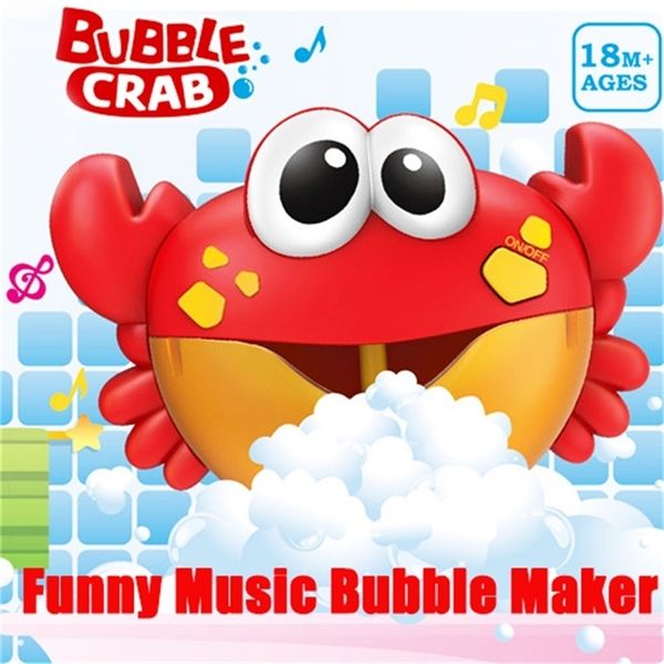 

bubble crabs baby bath toys with music funny bath bubble maker soap bubbles machine gift for children kids colorful boys lj201019