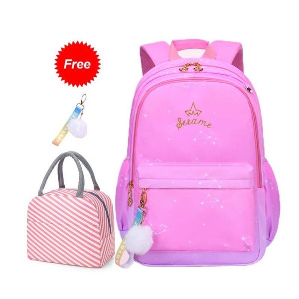 

new 2020 lightweight school bags for girls waterproof nylon bookbag student children backpacks kids school backpack girl gift lj201225