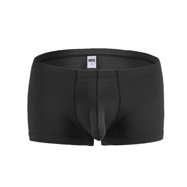 

underpants mens modal sport style sheath breathable fun separate trunks underwear men's boxer briefs shorts bulge pouch, Black;white