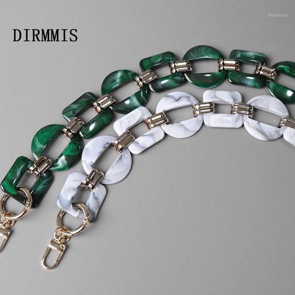 

new fashion woman handbag accessory chain detachable replacement white green strap women shoulder diy resin bag cute chain1, Black