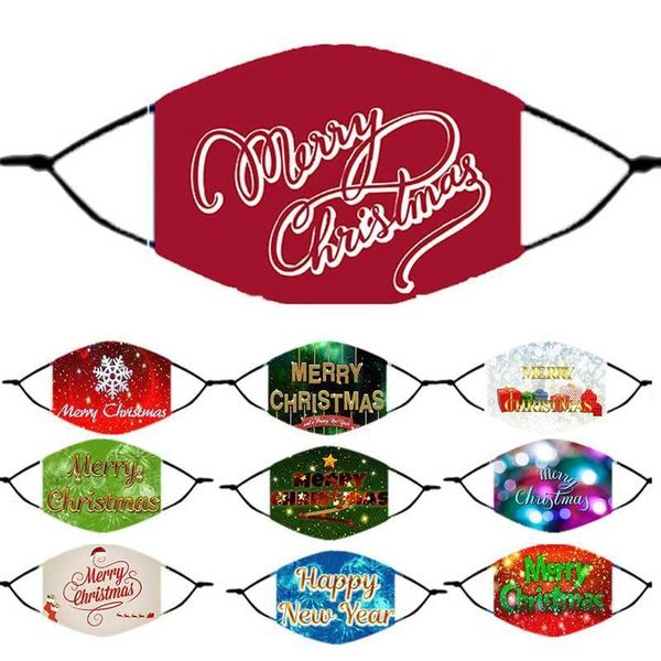

face designer kids christmas cover printing mouth mask men women can insert filter facemask dhb2822