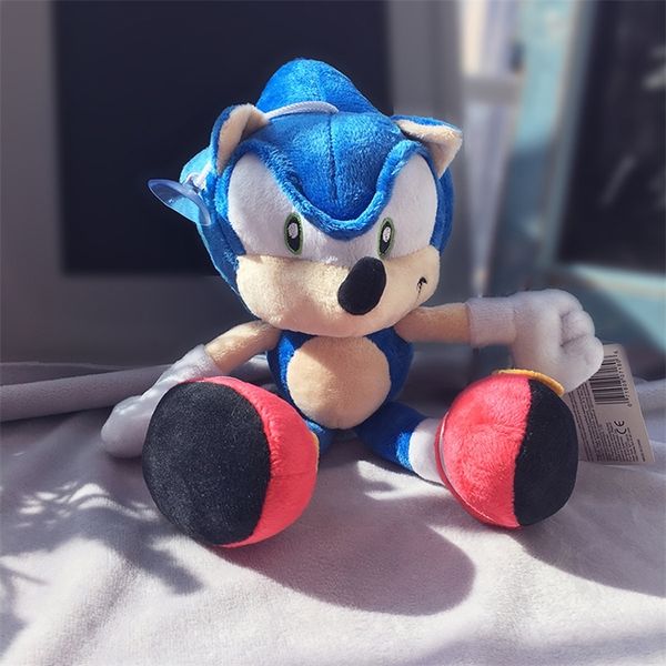 

28cm blue sonic peluche plush doll toys soft stuffed doll gift for kids y200703