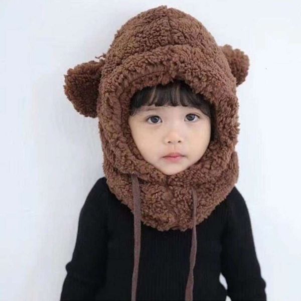 

hat ear children's cap girl's autumn boy's and winter ioqo, Red;brown