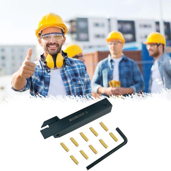 

external grooving tools holder with carbide inserts lathe cutter plate lathe turning parting tools set1