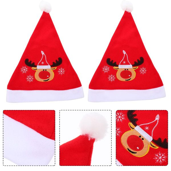 

2pcs красные шапки портативный прелестный комфортная праздничный костюм шапки санта-клауса шляпы рождество для малышей jlljji sinabag