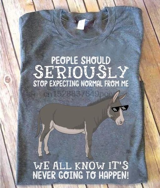 

donkey people should seriously sexpecting normal from me we all know t-shirt sport hooded sweatshirt hoodie