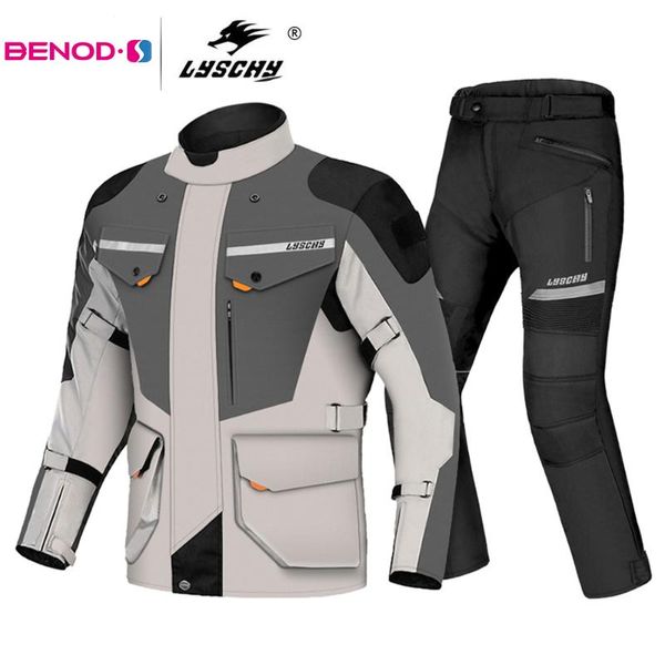 Lyschy Männer Motocross Anzug Kombinationen Wasserdichte Winter Reiten Motorradjacke Hosen Schutzkleidungsrüstung Motocross Kleidung