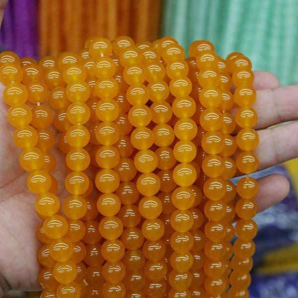 

1strand lot yellow quartz crystal stone round beads 4 6 8 10 12 mm loose spacer bead for jewelry making findings diy bracelet h bbyijs