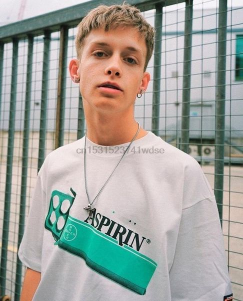 

аспирин graphic tee летняя мода мужская тенниска хлопка человек tops спорта с капюшоном hoodie