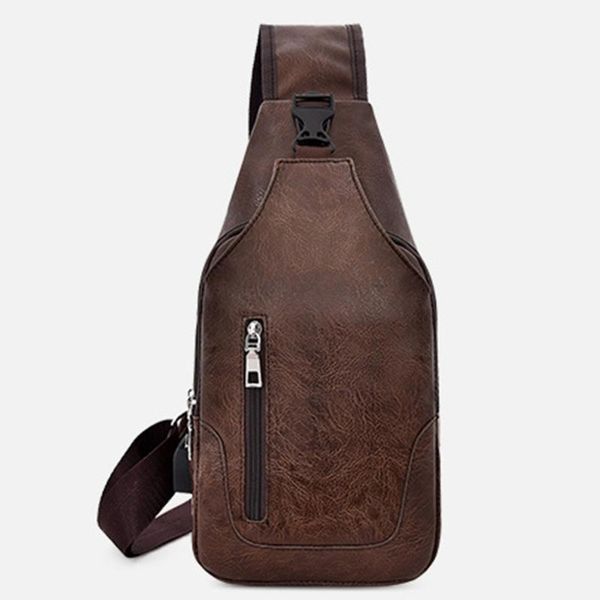 

artificial pu charging port usb single retro style handbag zipper cross body men chest bag travel wear resistance portable1