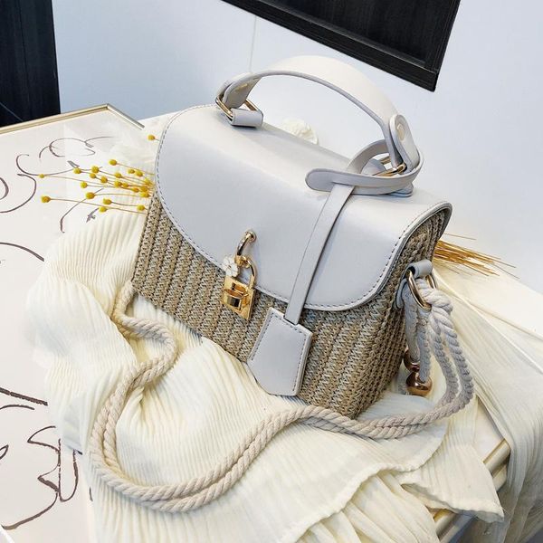 

cross body small straw tote bags for women 2021 summer crossbody lady travel purses and handbags female shoulder messenger bag
