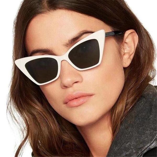 

sunglasses stylish women 2021 ladies vintage cat eye glasses shades, White;black