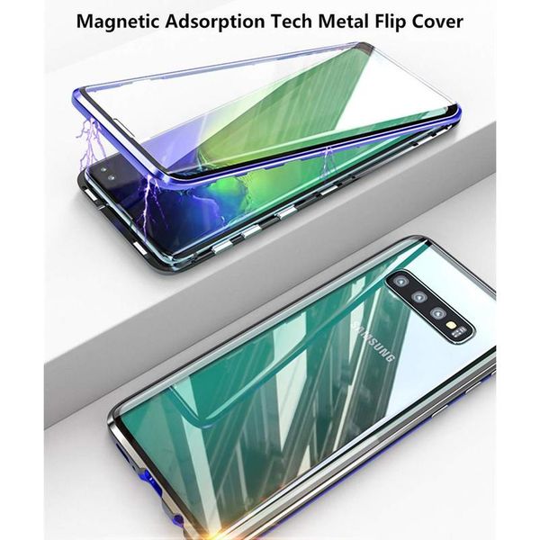 

360 degree magnetic adsorption glass case for samsung galaxy a41 a51 a71 a50 a70 a40 a30 a20 a10 a81 a91 pho wmtxbd